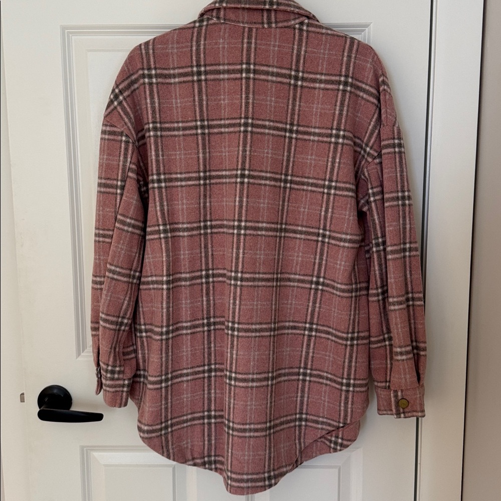 Plaid Button-Up Shacket - image 2